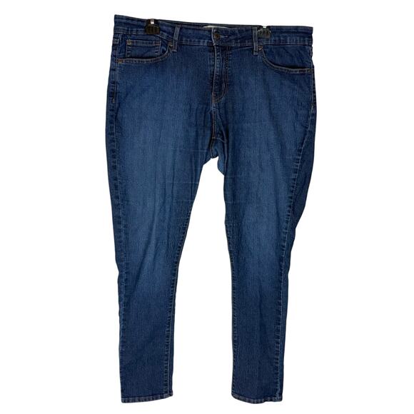 Signature by Levi Strauss & Co. Jeans Womens 18 Blue Denim 5-Pockets Skinny - Picture 1 of 16